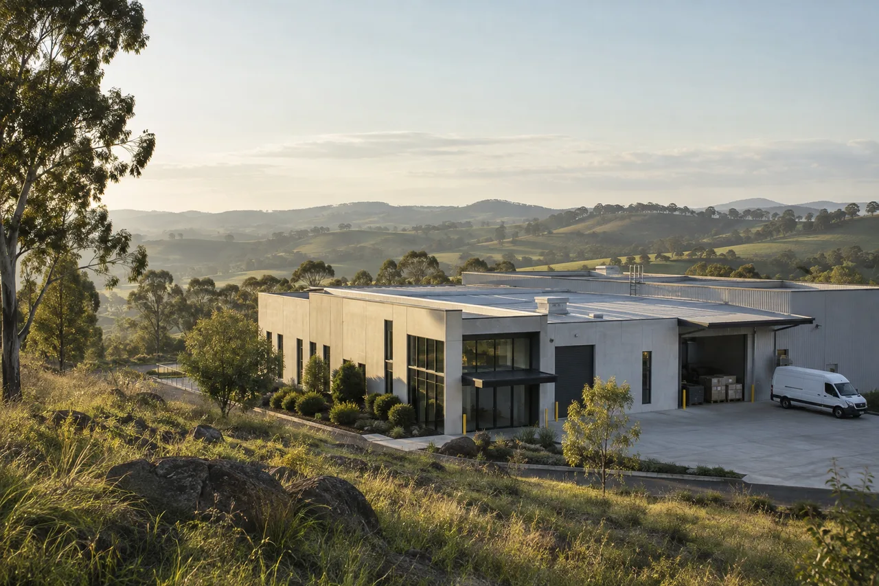 Illustrative commercial site in the countryside
